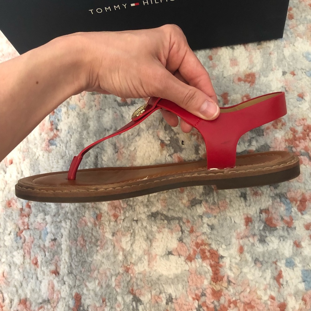 Tommy Hilfiger Burke Red Sandals - Picture 4 of 15